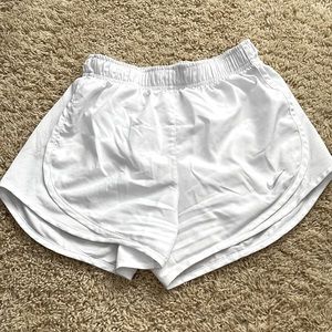 White dri-fit Nike shorts